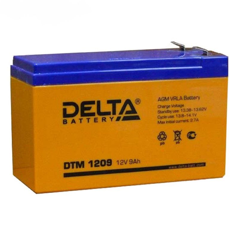 Аккумулятор DELTA 12V  9 Ah DTM  (5) (для UPS и игрушек)