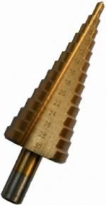 Сверло по металлу ступенчатое 4 - 30 мм (13 ступеней 4-6-8-10-12-14-16-18-20-22-24-26-28-30 мм, длина 95 мм)