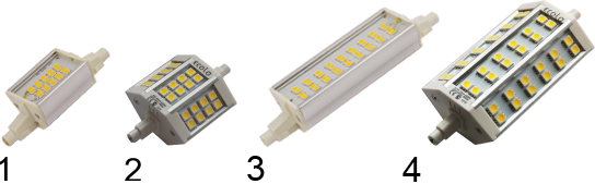 Лампа светодиодная для прожектора 11W 220V R7s 118мм 4200 или 6500K (алюминевый радиатор)