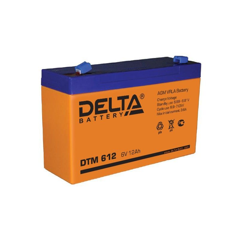 Аккумулятор DELTA  6V 12Ah  DTM