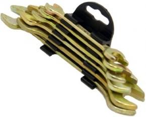 Набор рожковых ключей 6 предметов (8-19 мм), оцинкованных в пластиковой клипсе