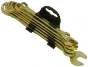 Набор ключей комбинированных 6 предметов (8-17 мм), оцинкованных в пластиковой клипсе
