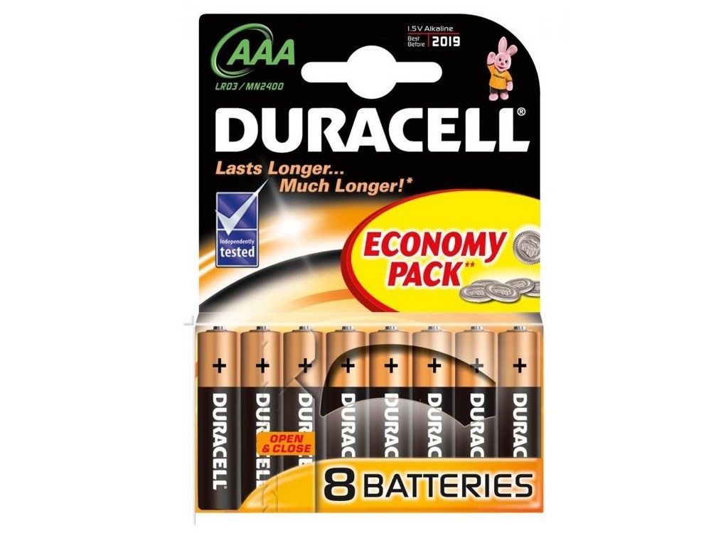 Батарейка DURASELL LR-03 BP- 8 !!! BASIC  (80)