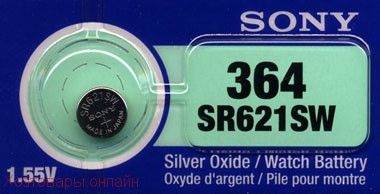 Батарейка SONY SR621SWN-PB,(364), SR60