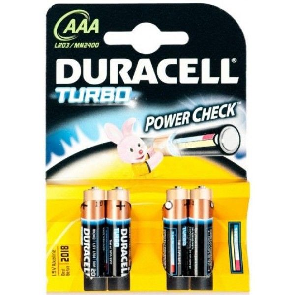 Батарейка DURASELL LR-03 BP- 4 TURBO   (40)(120)
