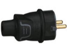 Legrand Вилка с/з 16А черная резина IP44 ,50196