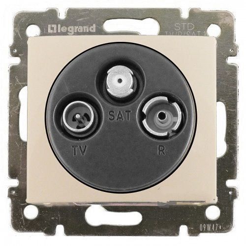Legrand Valena Розетка TV+SAT1+FM крем ,774335