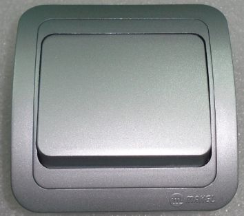 Makel Mimoza выключатель 1кл. серебро ,23401