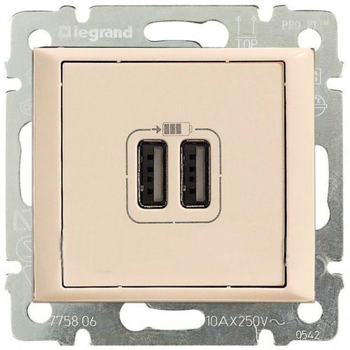 Legrand Valena Розетка USB 2-ая крем ,774170