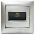 Legrand Valena Розетка КОМПЬЮТЕР Алюминий ,770238